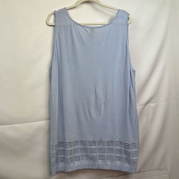 Marlawynne sky blue sleeveless knit top size 3X - Picture 6 of 8